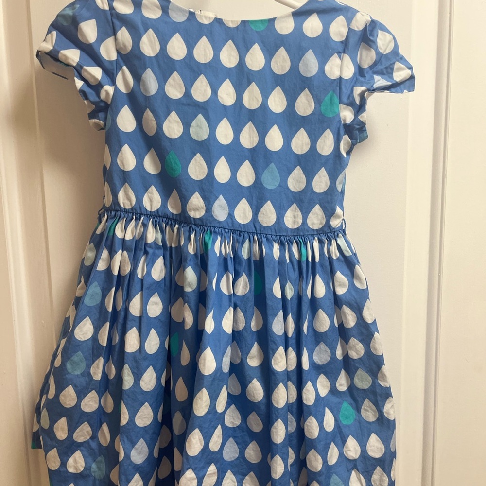 Jacadi Blue and White Raindrop Dress size 4 $40